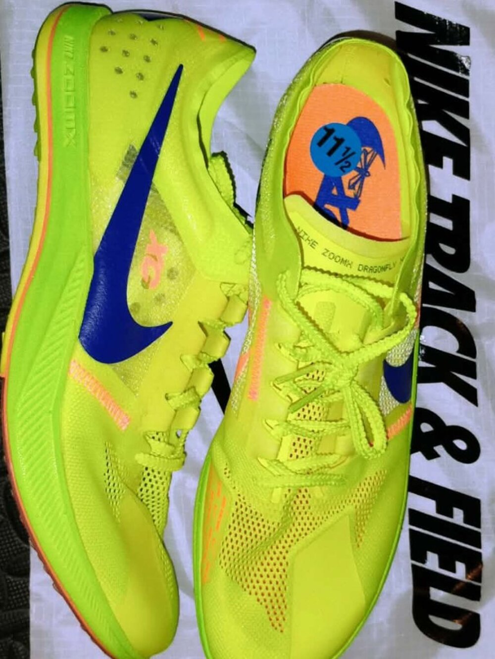 Nike ZoomX Dragonfly XC (cross country spikes) Size 11.5